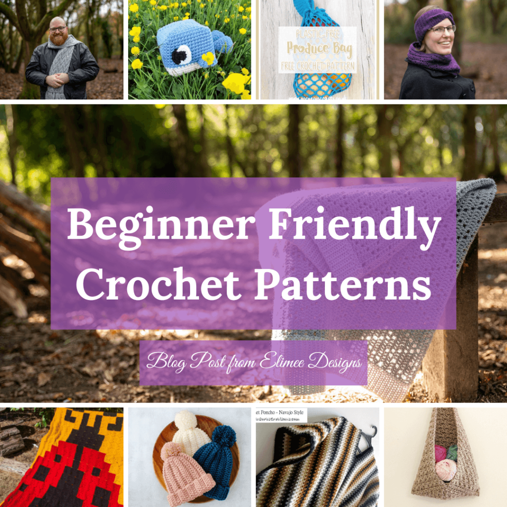 Beginner crochet patterns collage