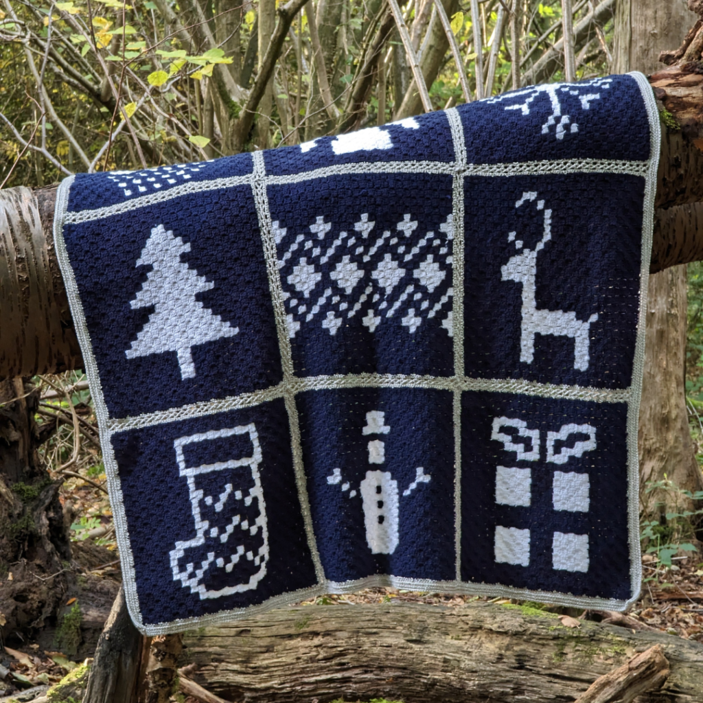 Crochet Christmas sampler blanket