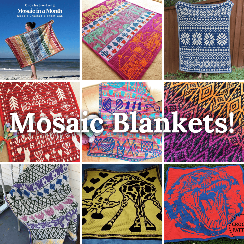 Mosaic crochet blankets collection