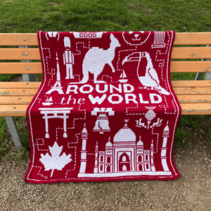 Around the World crochet blanket